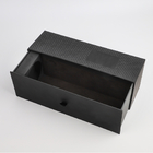 Χαρτονιού γλιστρώντας συρταριών συσκευάζοντας κουτί από χαρτόνι πνευμάτων κρασιού πολυτέλειας κιβωτίων ISO μαύρο